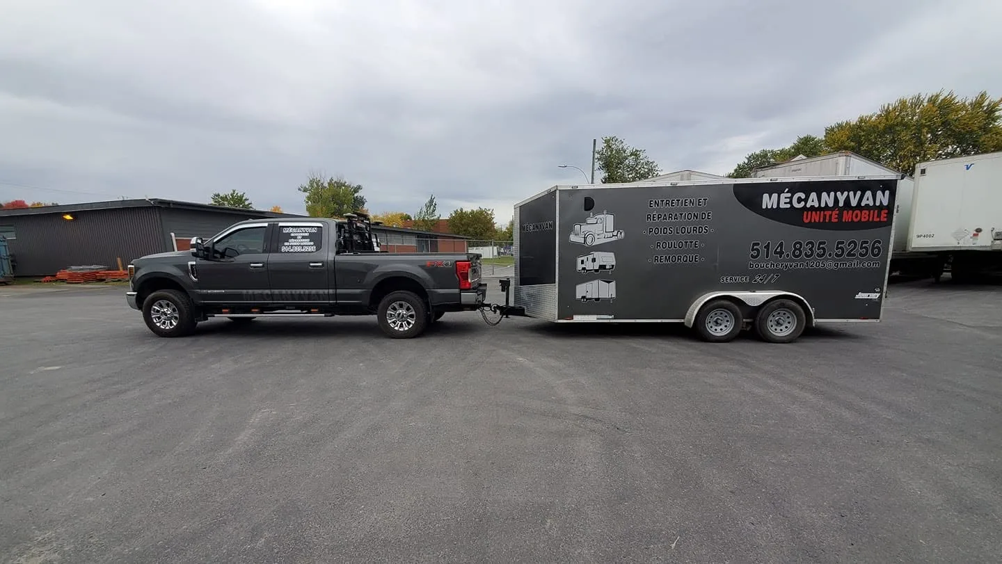 Camion et remorque-atelier Mécanyvan